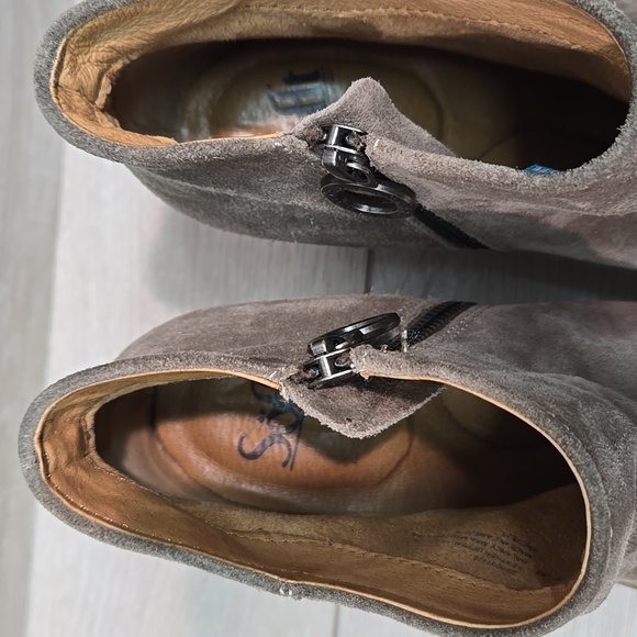 Sofft Women's Siri Dardanos Taupe Wedge Ankle Boots Aqua Shoes Sz 8.5M - Picture 5 of 14